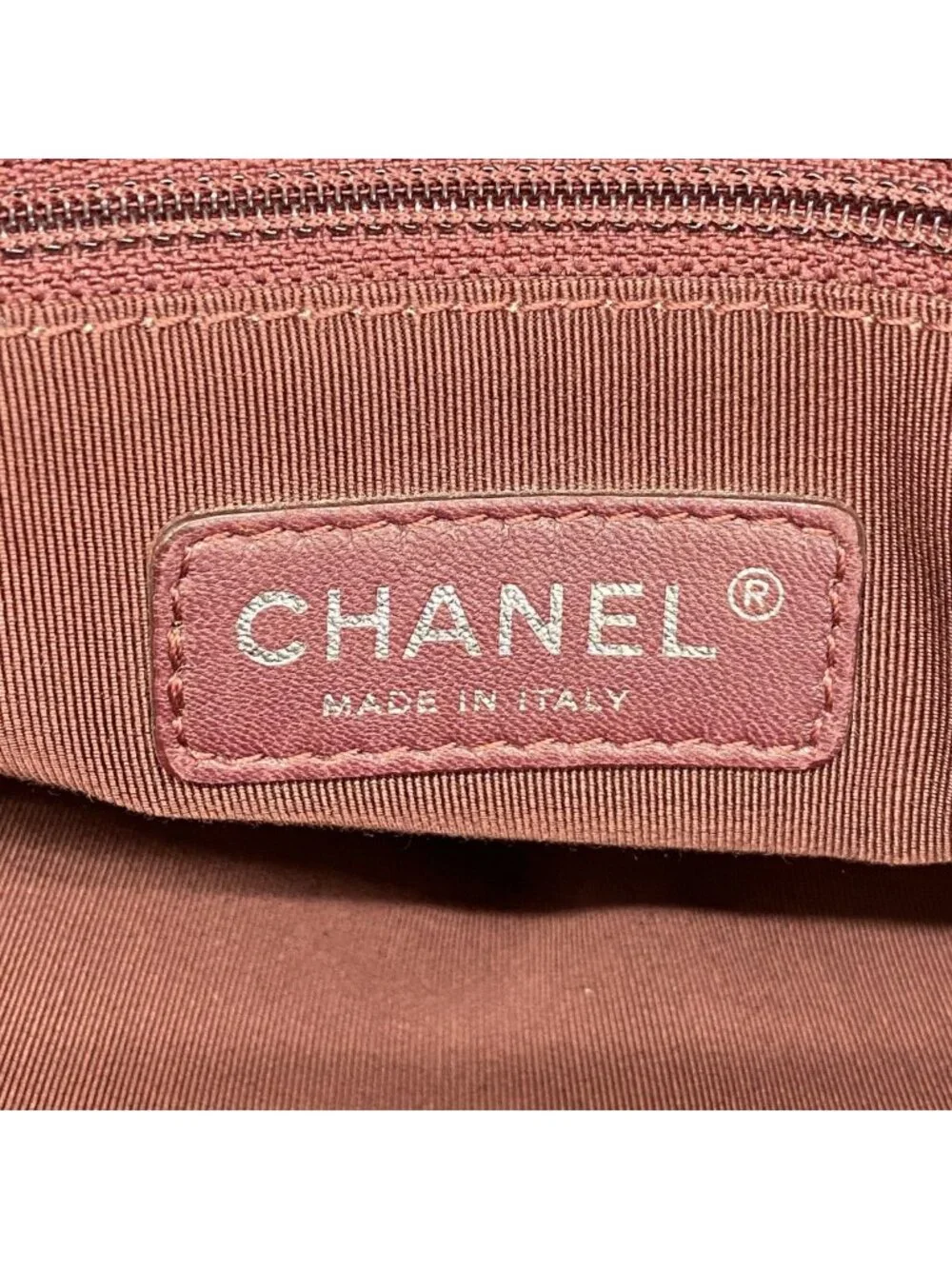 Chanel Chain Tote Quilted Caviar Leather Black Silver